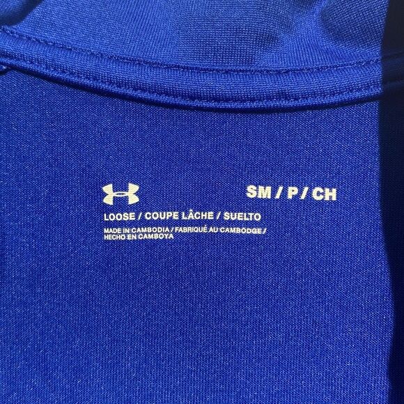 Under Armour Men's Blue Loose Fit Half Zip Raglan Long Sleeve shirt Small- - Picture 8 of 9